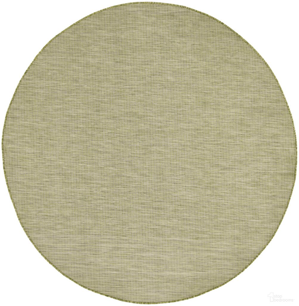 The appearance of Positano Round Modern 8' x 8' Rug In Green designed by Nourison in the modern / contemporary interior design. This green piece of furniture  was selected by 1StopBedrooms from Positano Collection to add a touch of cosiness and style into your home. Sku: 841491146019. Material: Polyester.