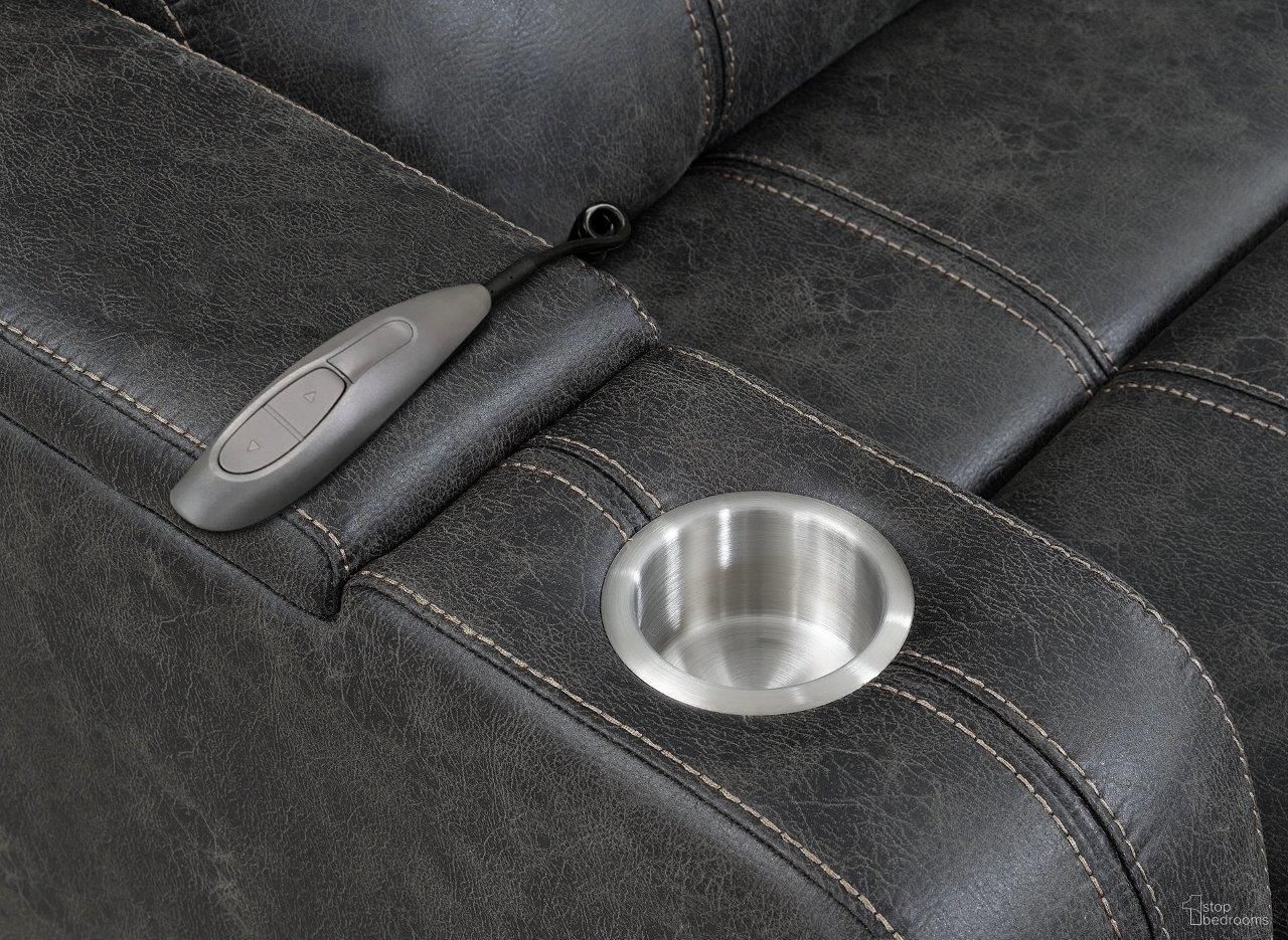 Power Chaise Gray Power Reclining Chaise Lounge Chair with Arms by