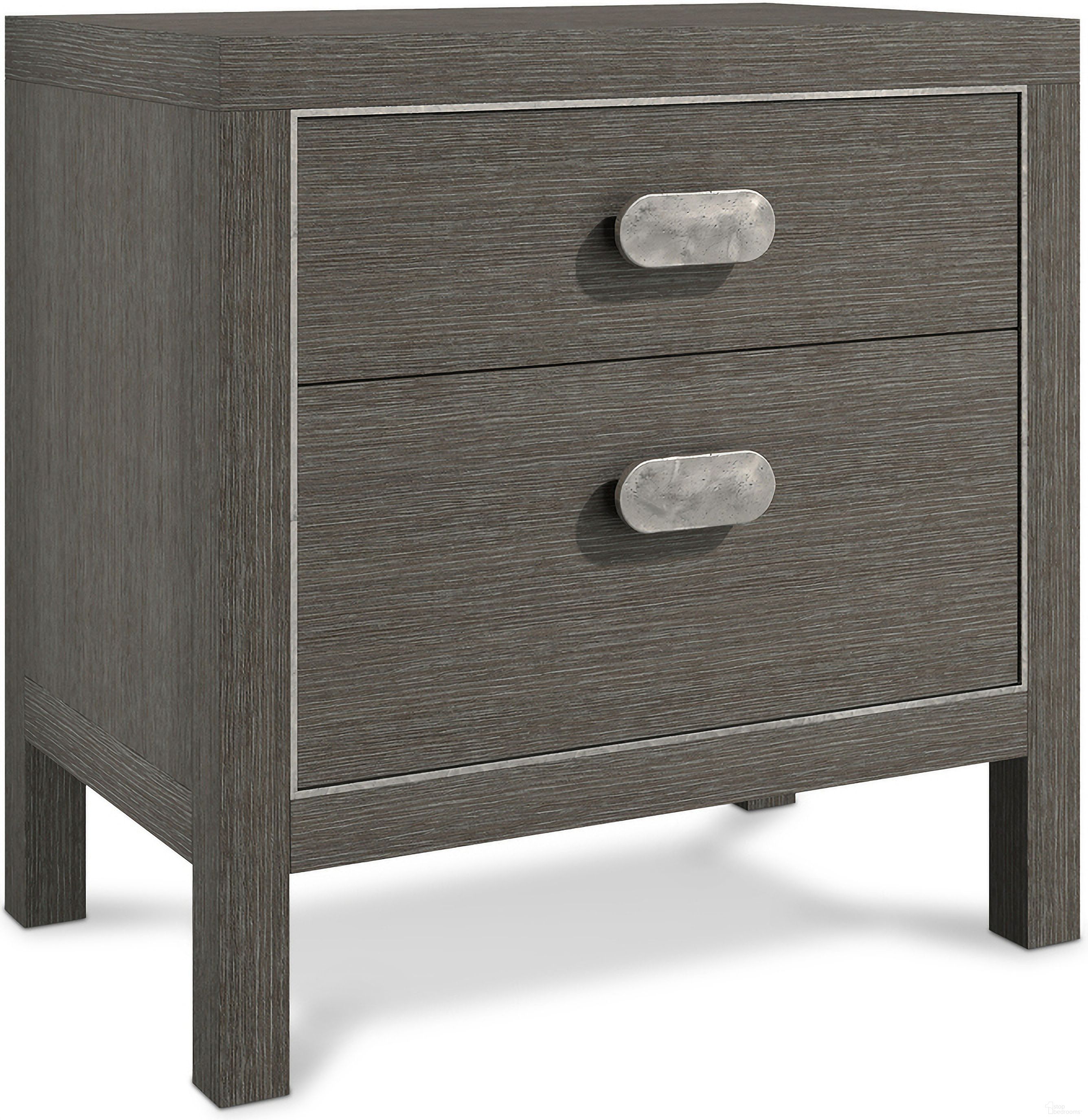 The appearance of Prado Nightstand in Porcini Finish - 28" designed by Bernhardt in the modern / contemporary interior design. This porcini piece of furniture  was selected by 1StopBedrooms from Prado Collection to add a touch of cosiness and style into your home. Sku: 324228B. Material: Wood.