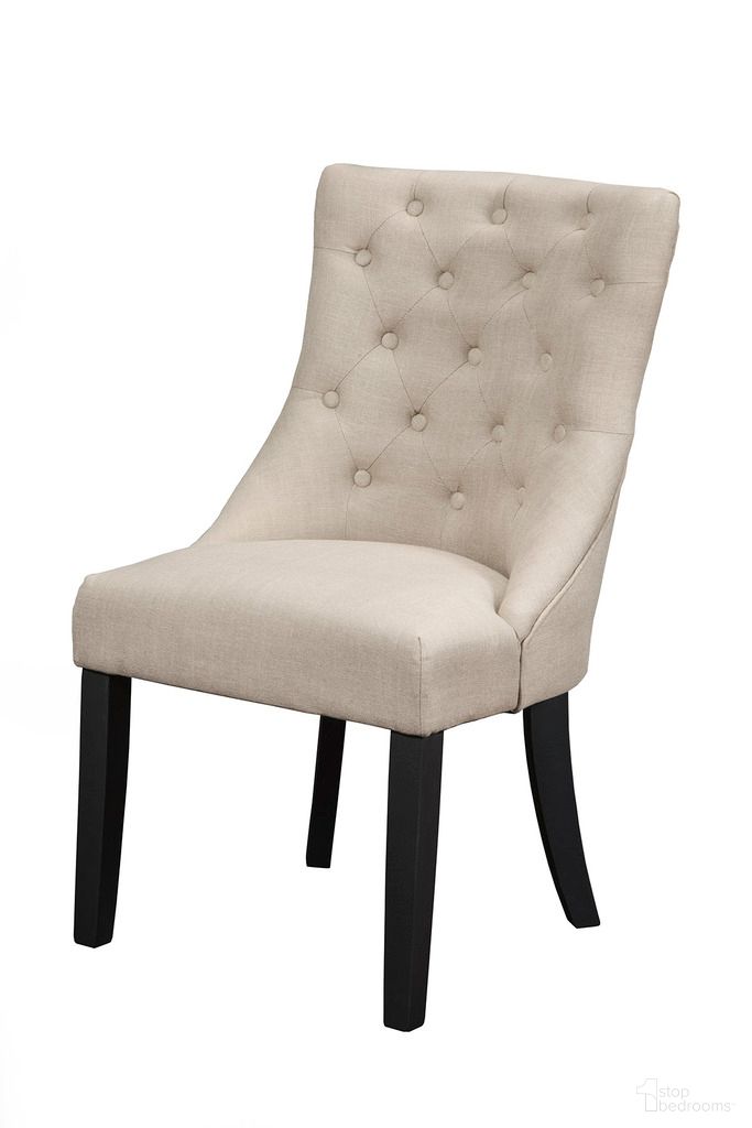 The appearance of Prairie Upholstered Side Chairs Set of 2 In Cream Linen designed by Alpine in the country / farmhouse interior design. This cream linen piece of furniture was selected by 1StopBedrooms from Prairie Collection to add a touch of cosiness and style into your home. Sku: 1568-02. Material: Polyester. Chair Type: Side Chair.
