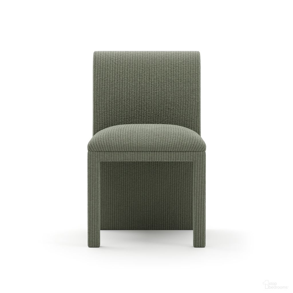 The appearance of Precipice Upholstered Dining Chair In Green designed by Caracole in the modern / contemporary interior design. This green piece of furniture  was selected by 1StopBedrooms from Precipice Collection to add a touch of cosiness and style into your home. Sku: CLA-425V-291C. Material: Hardwood. Chair Type: Side Chair.