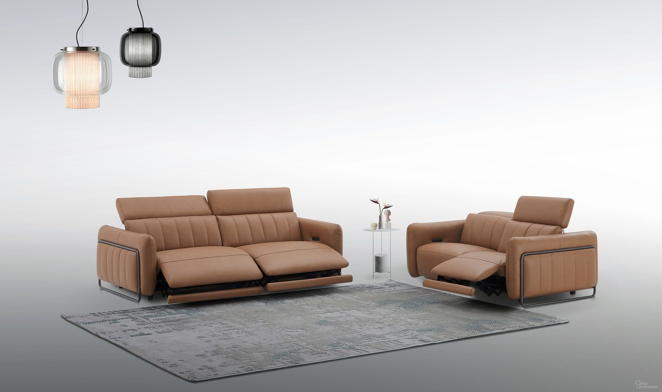 The appearance of President Living Room Set In Cognac designed by J&M in the modern / contemporary interior design. This cognac piece of furniture was selected by 1StopBedrooms from President Collection to add a touch of cosiness and style into your home. Sku: 17889-S;17889-L. Material: Leather.