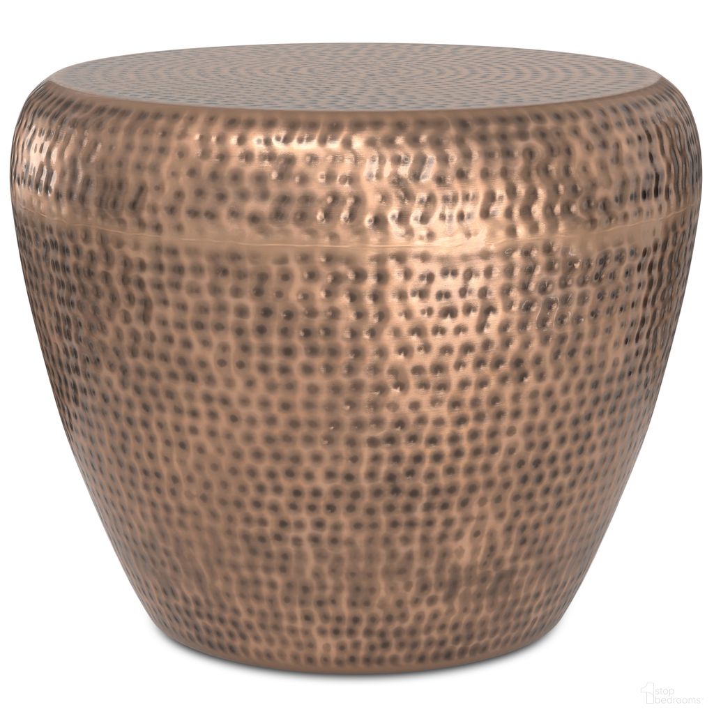 The appearance of Preston Metal Side Table In Antique Copper designed by Simpli Home in the modern / contemporary interior design. This antique copper piece of furniture  was selected by 1StopBedrooms from Preston Collection to add a touch of cosiness and style into your home. Sku: AXCMTPRE-AC. Material: Metal.