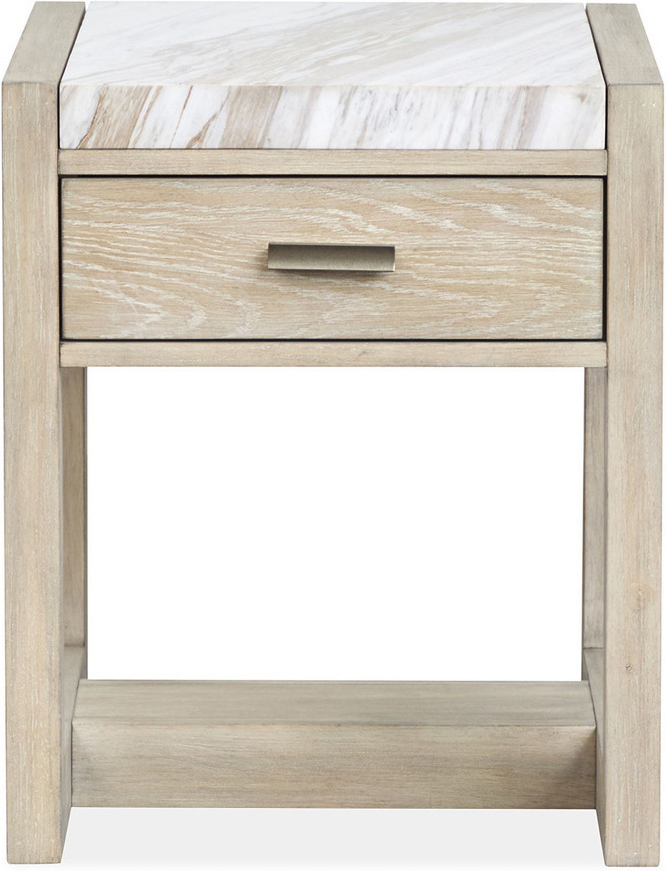 The appearance of Preston Rectangular End Table In Gallery Buff and Antique Silver designed by Magnussen in the modern / contemporary interior design. This gallery buff and antique silver piece of furniture was selected by 1StopBedrooms from Preston Collection to add a touch of cosiness and style into your home. Sku: T5941-03. Material: Oak Veneer.
