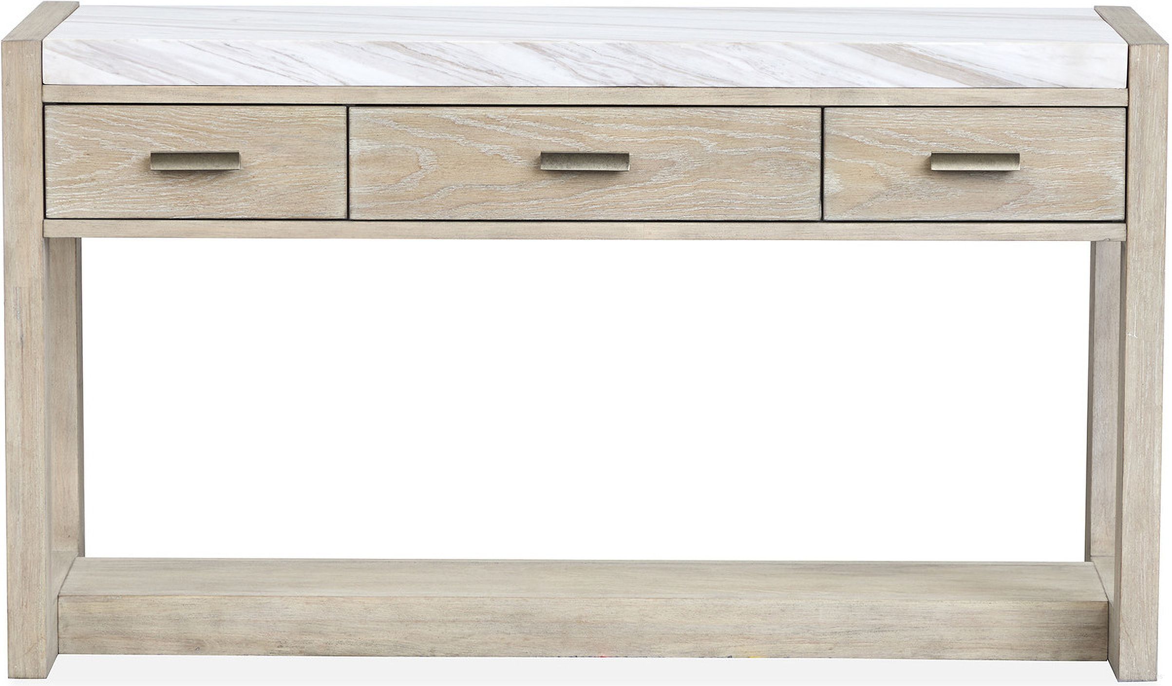 The appearance of Preston Rectangular Sofa Table In Gallery Buff and Antique Silver designed by Magnussen in the modern / contemporary interior design. This gallery buff and antique silver piece of furniture was selected by 1StopBedrooms from Preston Collection to add a touch of cosiness and style into your home. Sku: T5941-73. Material: Oak Veneer.