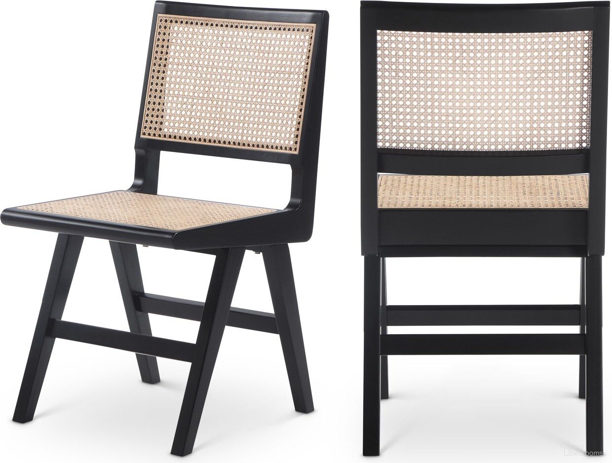 The appearance of Preston Wood Dining Side Chair Set of 2 In Black designed by Meridian in the transitional interior design. This black piece of furniture was selected by 1StopBedrooms from Preston Collection to add a touch of cosiness and style into your home. Sku: 588Black-SC. Material: Rubberwood. Chair Type: Side Chair.