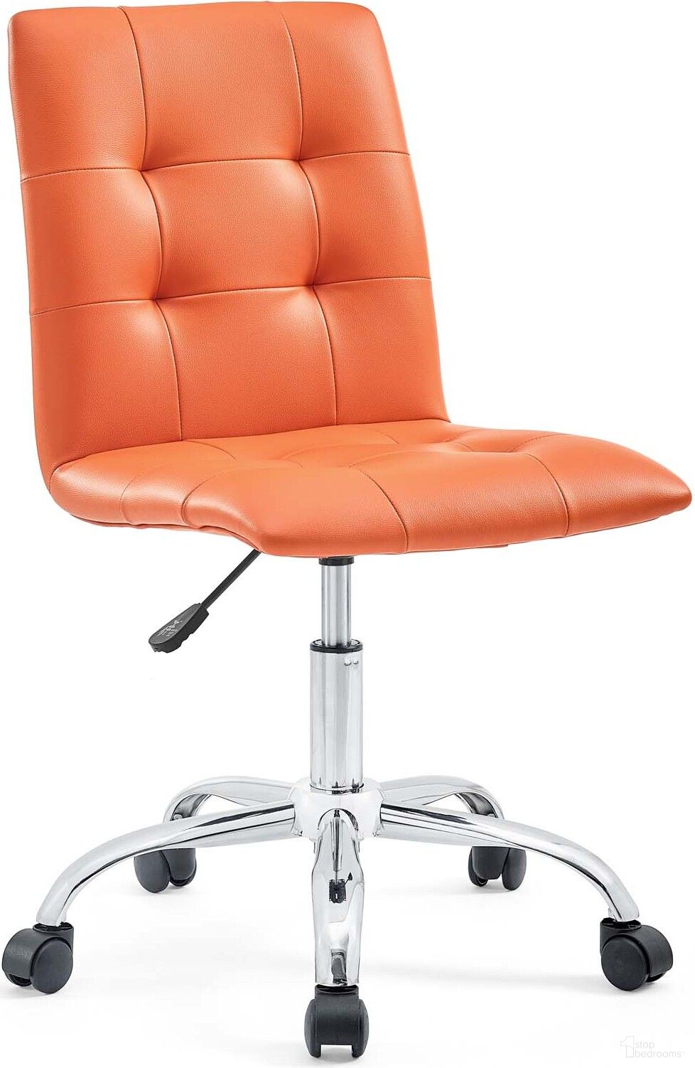 Prim Orange Armless Mid Back Office Chair