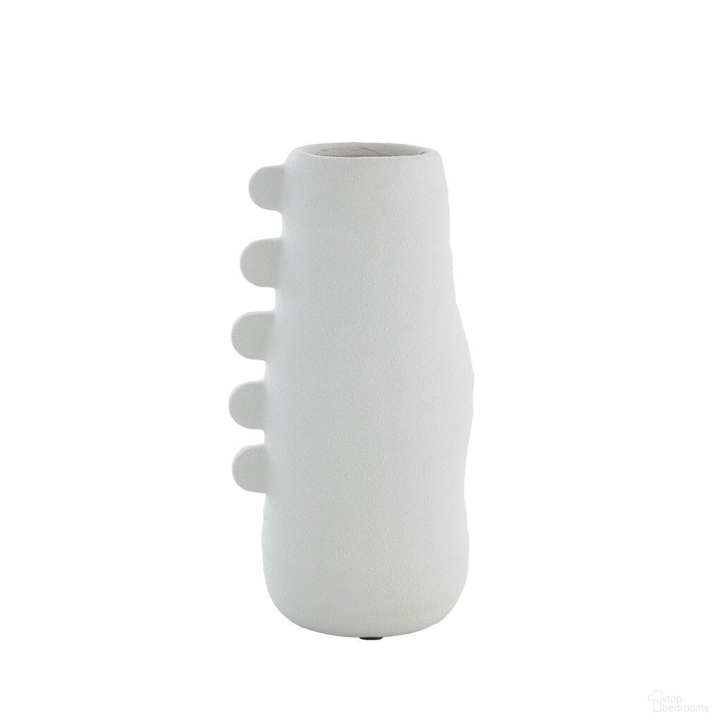 The appearance of Primitive Porcelain Vase In White designed by Global Views in the modern / contemporary interior design. This white piece of furniture  was selected by 1StopBedrooms from Primitive Collection to add a touch of cosiness and style into your home. Sku: WDS8190-GV. Material: Porcelain.