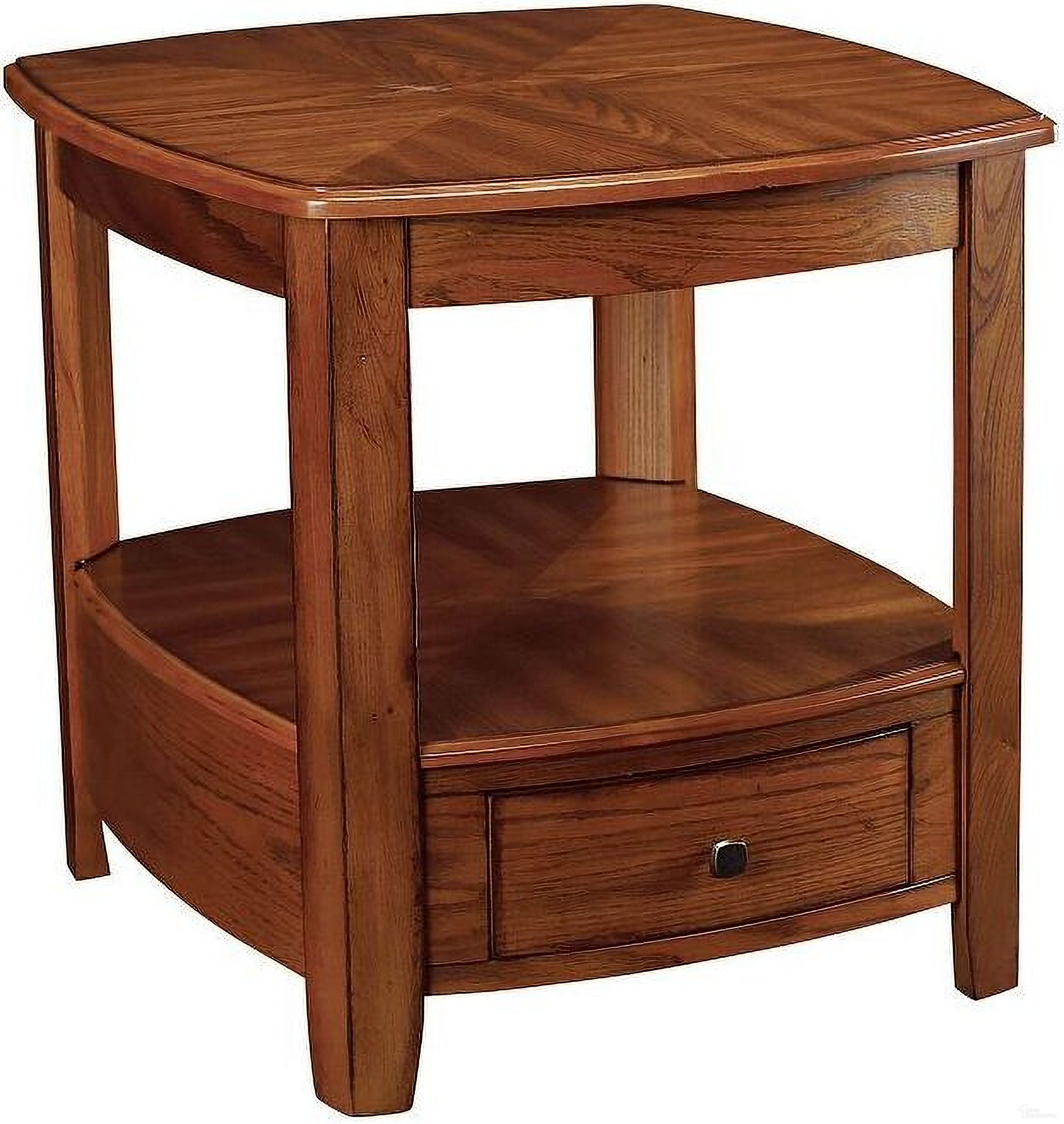 The appearance of Primo End Table designed by Hammary in the transitional interior design. This warm brown piece of furniture  was selected by 1StopBedrooms from Primo Collection to add a touch of cosiness and style into your home. Sku: T20069-T2006921-00. Material: Wood.