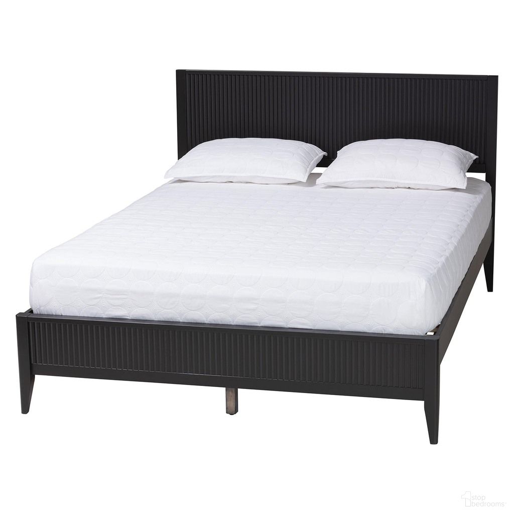 The appearance of Primrose Fluted Wood Queen Size Platform Bed In Black designed by Baxton Studio in the transitional interior design. This black piece of furniture was selected by 1StopBedrooms from Primrose Collection to add a touch of cosiness and style into your home. Sku: SW8596-Black-Queen. Bed Type: Platform Bed. Bed Size: Queen. Material: Rubberwood.