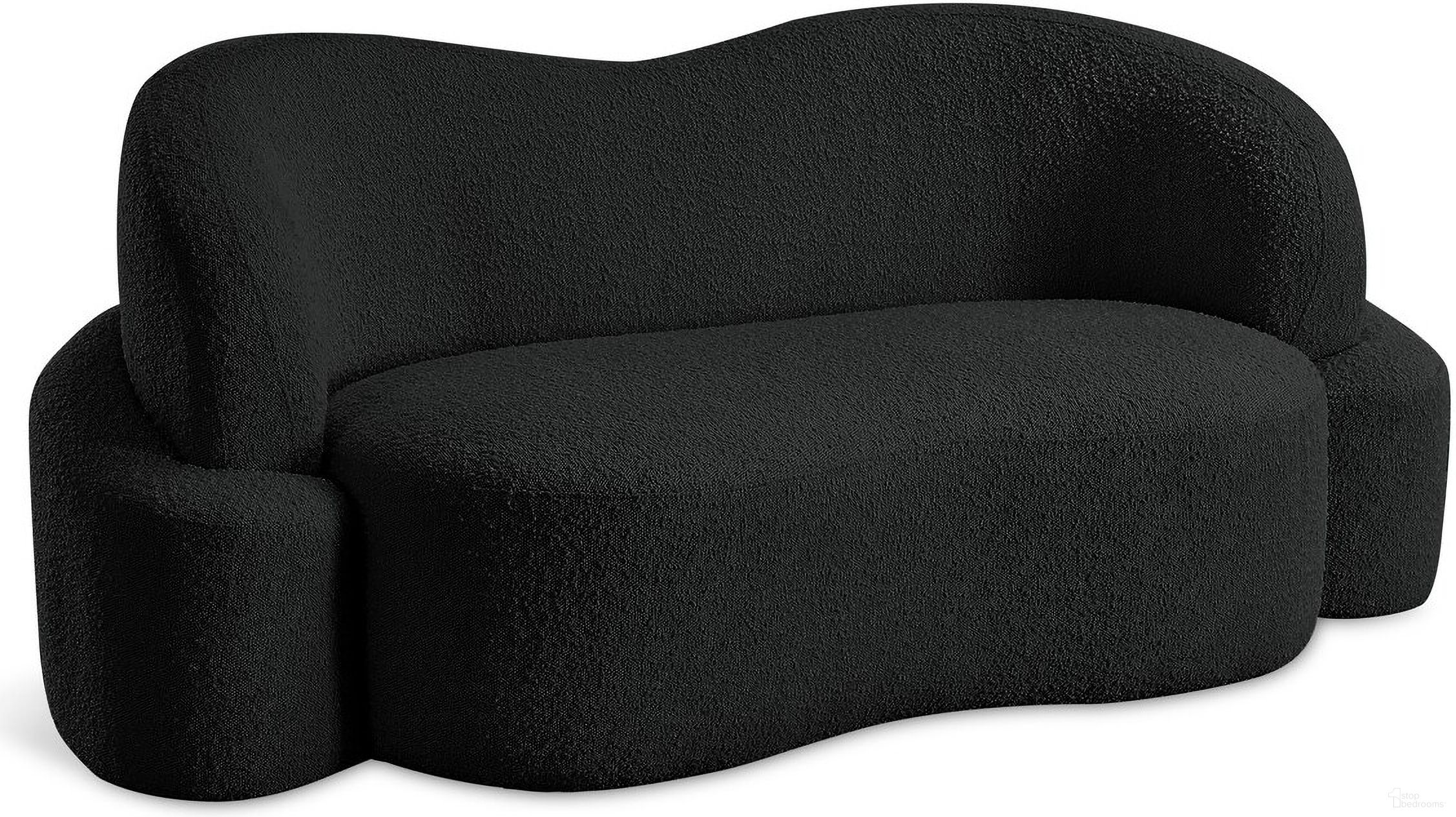The appearance of Principessa Boucle Fabric Loveseat In Black designed by Meridian in the modern / contemporary interior design. This black piece of furniture was selected by 1StopBedrooms from Principessa Collection to add a touch of cosiness and style into your home. Sku: 108Black-L. Material: Boucle.