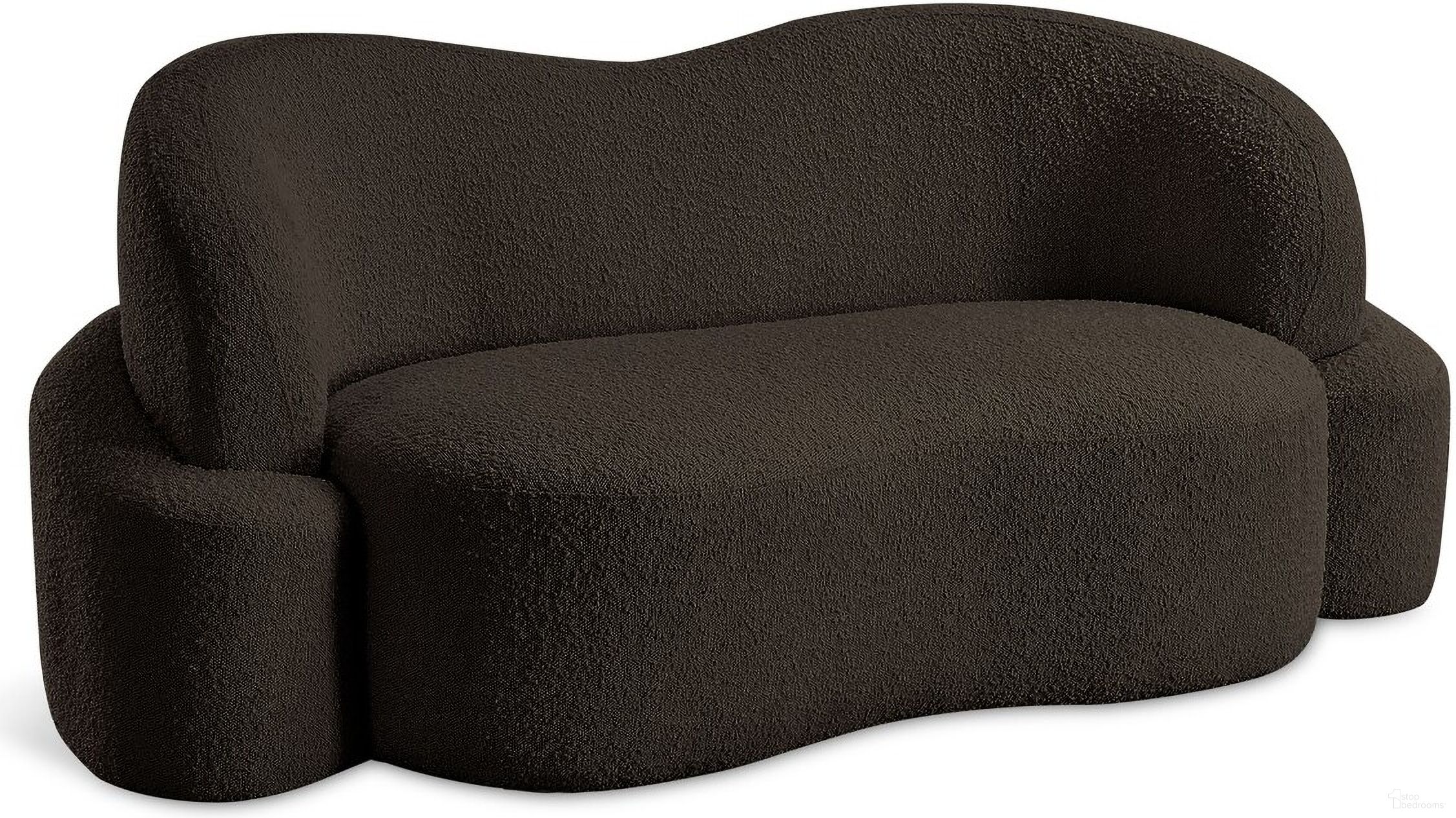 The appearance of Principessa Boucle Fabric Loveseat In Brown designed by Meridian in the modern / contemporary interior design. This brown piece of furniture was selected by 1StopBedrooms from Principessa Collection to add a touch of cosiness and style into your home. Sku: 108Brown-L. Material: Boucle.
