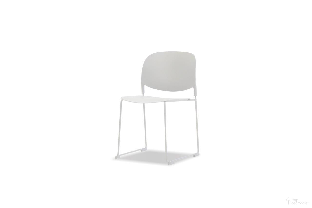 The appearance of Pringle Dining Chair Set of 4 In White designed by Mobital in the modern / contemporary interior design. This white piece of furniture  was selected by 1StopBedrooms from Pringle Collection to add a touch of cosiness and style into your home. Sku: DCH-PRIN-WHIT-PCWHI. Material: Polypropylene. Chair Type: Side Chair.