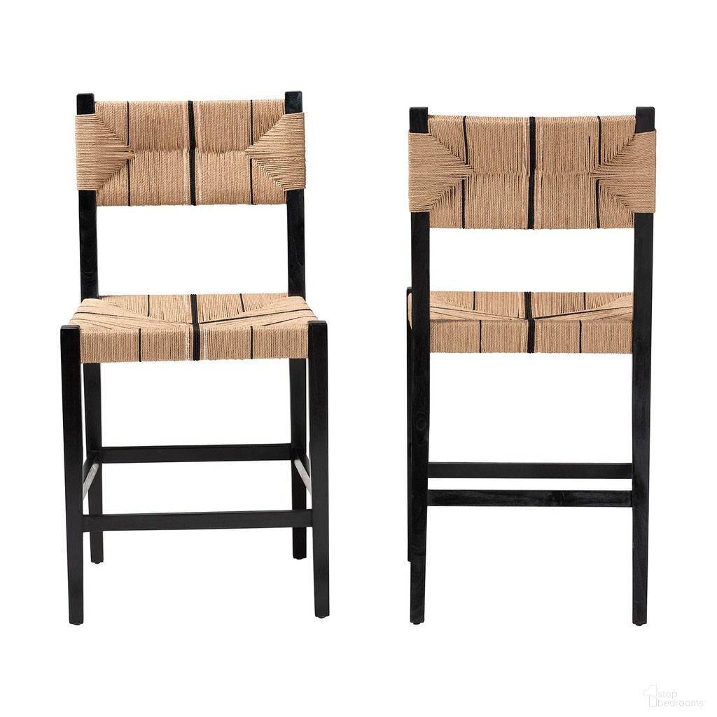 The appearance of Prita Paper Loom Mahogany Wood 2-Piece Counter Stool Set In Brown and Black designed by Baxton Studio in the bohemian interior design. This brown/black piece of furniture was selected by 1StopBedrooms from Prita Collection to add a touch of cosiness and style into your home. Sku: CC-01-Wood/Black-CS. Material: Mahogany.