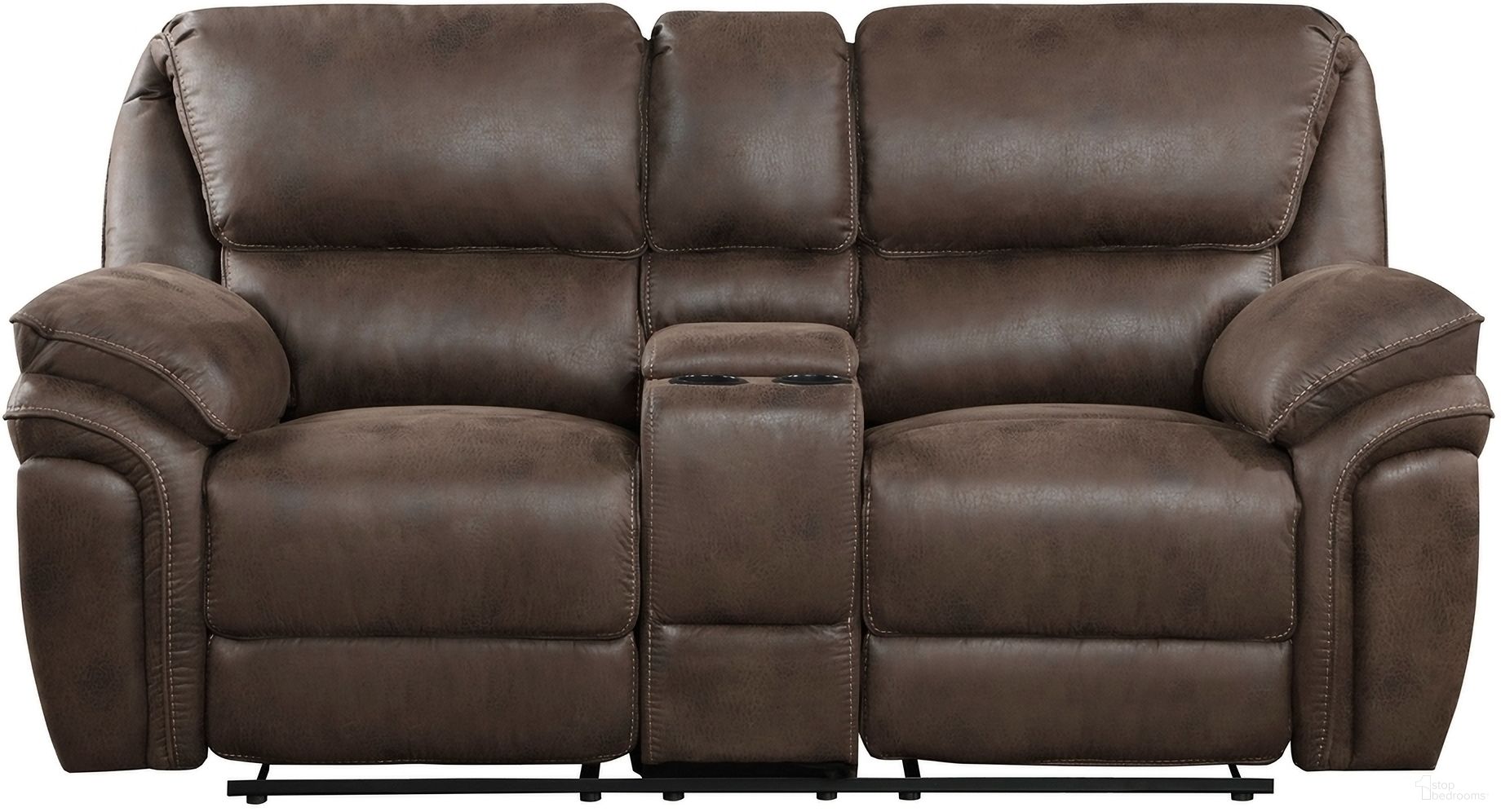 The appearance of Proctor Double Reclining Love Seat with Center Console In Brown designed by Homelegance in the modern / contemporary interior design. This brown piece of furniture was selected by 1StopBedrooms from Proctor Collection to add a touch of cosiness and style into your home. Sku: 8517BRW-2. Material: Microfiber.