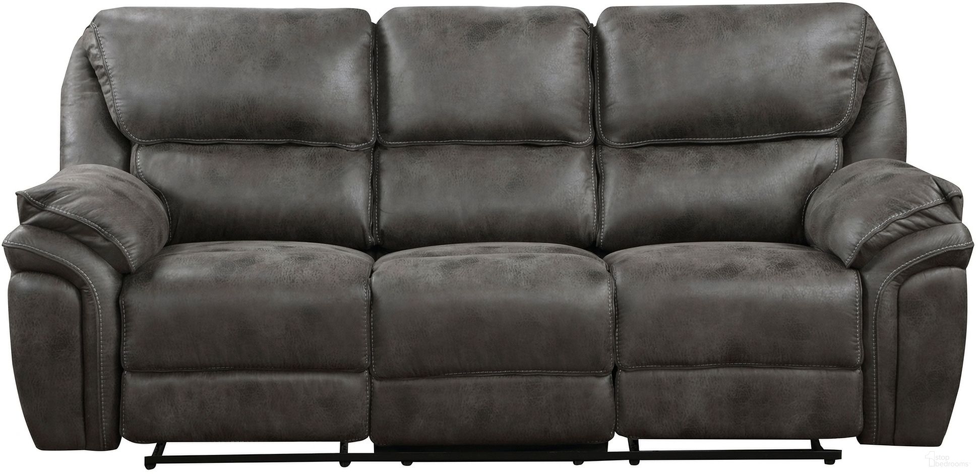 The appearance of Proctor Double Reclining Sofa In Gray designed by Homelegance in the modern / contemporary interior design. This gray piece of furniture  was selected by 1StopBedrooms from Proctor Collection to add a touch of cosiness and style into your home. Sku: 8517GRY-3. Material: Microfiber.