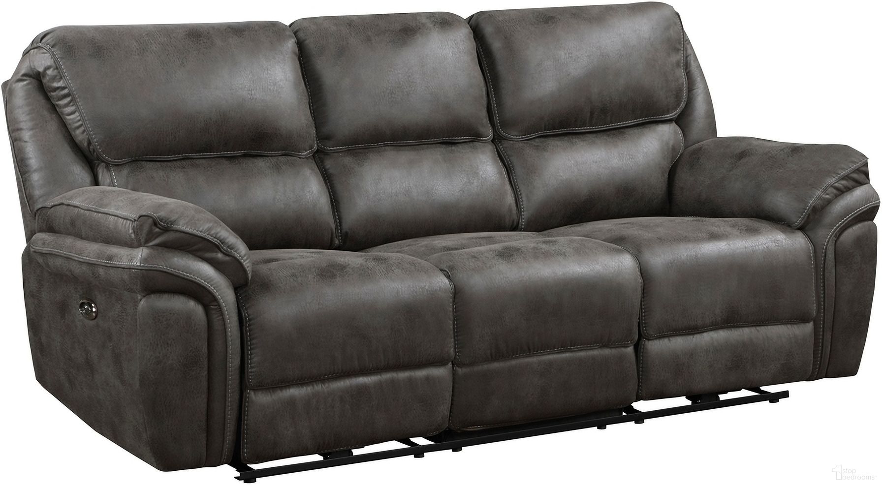 The appearance of Proctor Power Double Reclining Sofa In Gray designed by Homelegance in the modern / contemporary interior design. This gray piece of furniture was selected by 1StopBedrooms from Proctor Collection to add a touch of cosiness and style into your home. Sku: 8517GRY-3PW. Material: Microfiber.