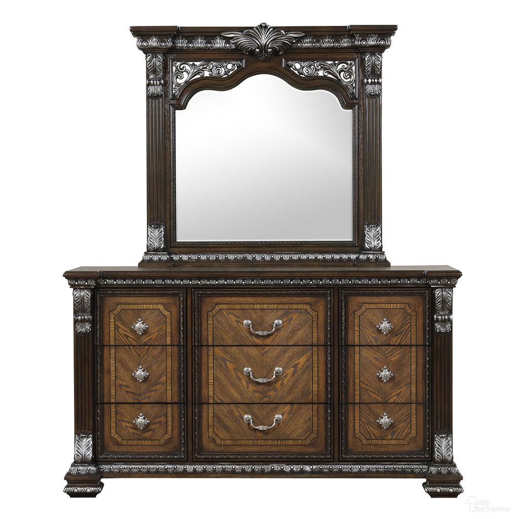 The appearance of Promenade Dresser with Jewelry Box In Espresso designed by Furniture of America in the traditional interior design. This espresso piece of furniture was selected by 1StopBedrooms from Promenade Collection to add a touch of cosiness and style into your home. Sku: FM70002DB-D. Material: Pine Wood.