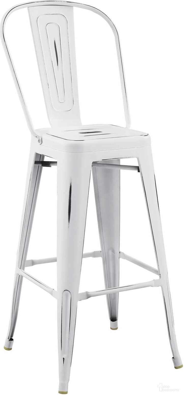 The appearance of Promenade White Metal Bar Side Stool designed by Modway in the modern / contemporary interior design. This white piece of furniture was selected by 1StopBedrooms from Promenade Collection to add a touch of cosiness and style into your home. Sku: EEI-2815-WHI. Material: Metal.