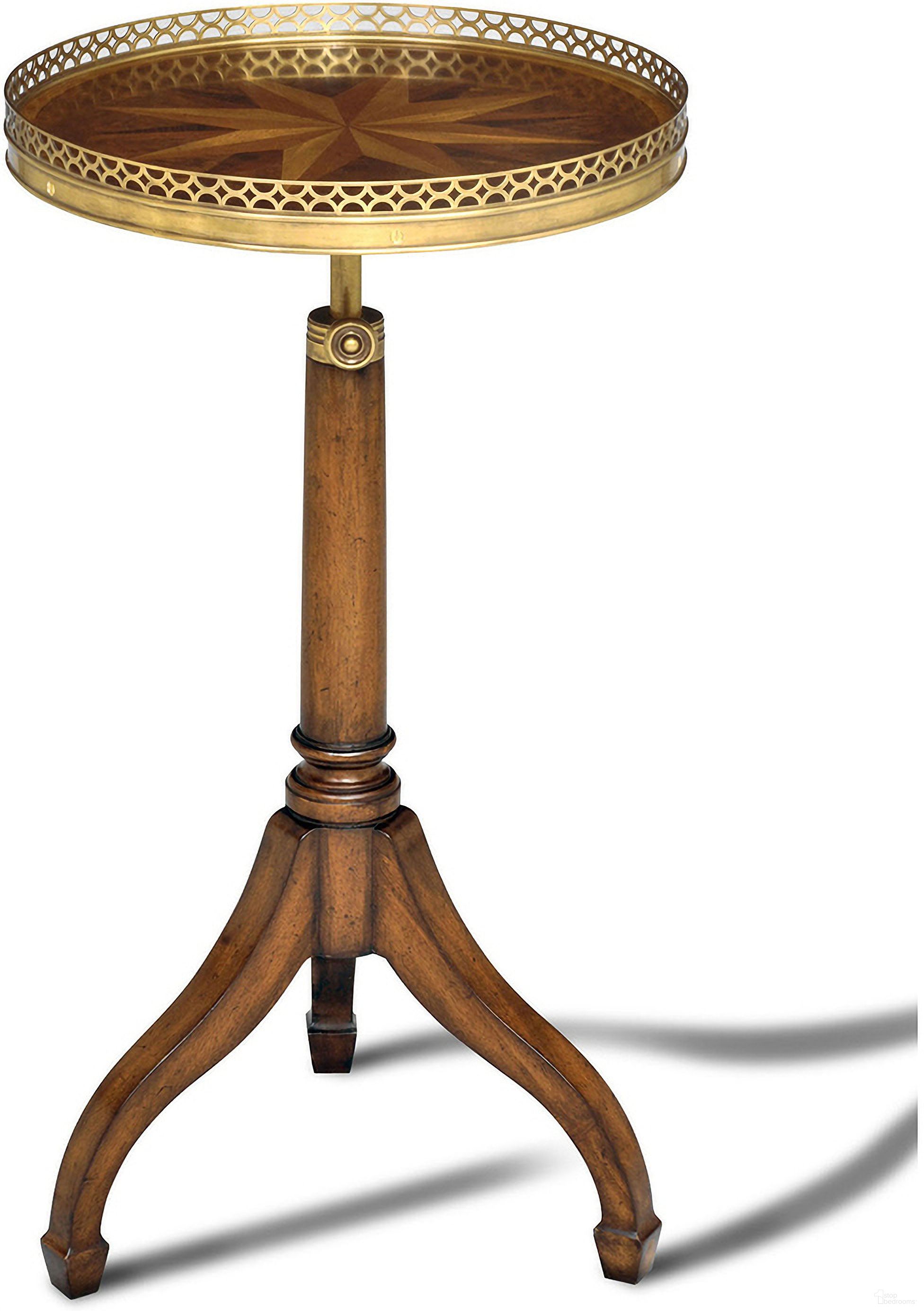 The appearance of Proper Side Table In Walnut and Brass designed by Maitland-Smith in the modern / contemporary interior design. This walnut and brass piece of furniture was selected by 1StopBedrooms from Maitland Smith Collection to add a touch of cosiness and style into your home. Sku: 89-0401. Material: Walnut.