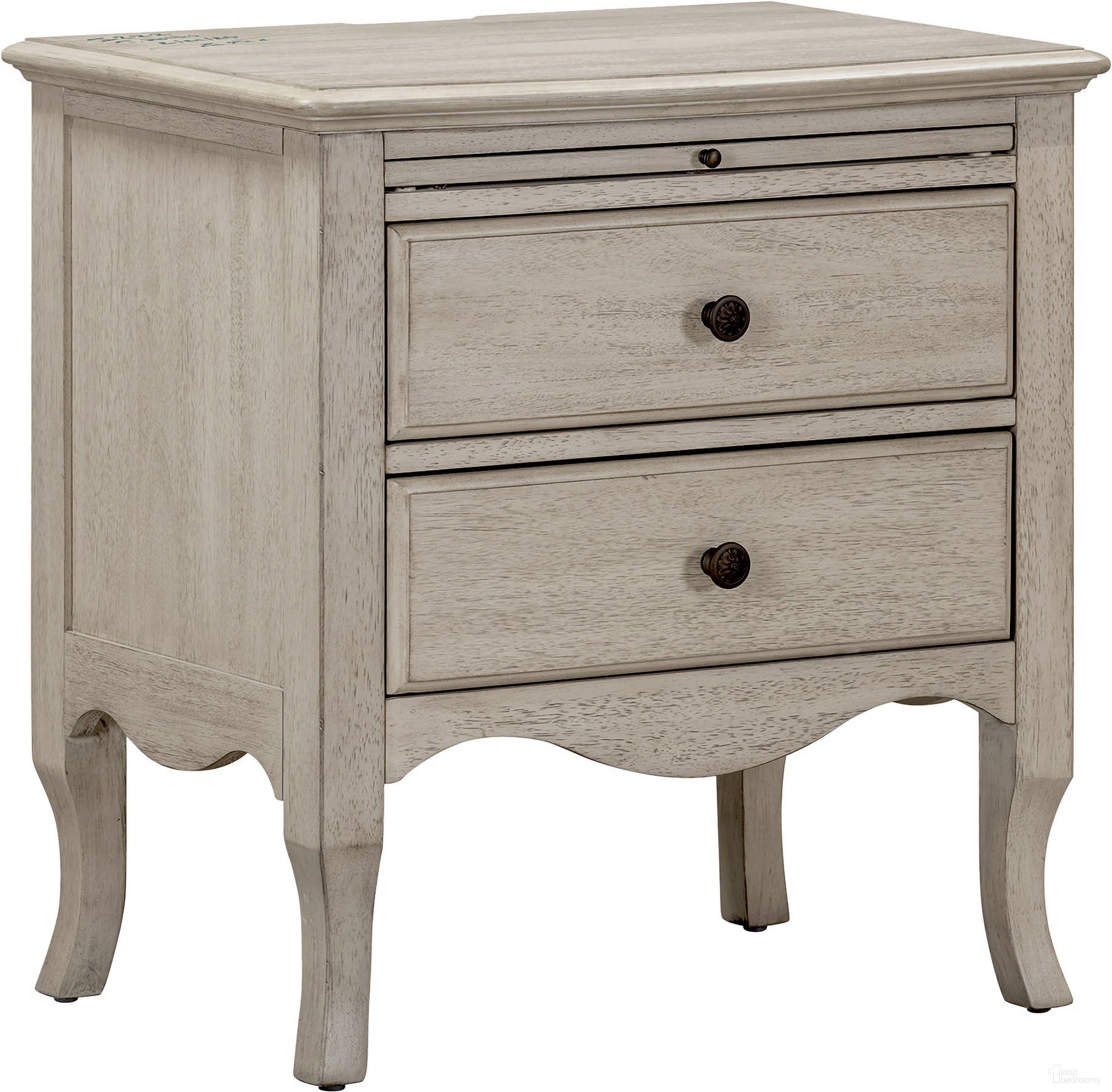 The appearance of Provence 2 Drawer Nightstand In Linen designed by Aspenhome in the traditional interior design. This linen piece of furniture was selected by 1StopBedrooms from Provence Collection to add a touch of cosiness and style into your home. Sku: I222-450-LIN-1. Material: Wood.