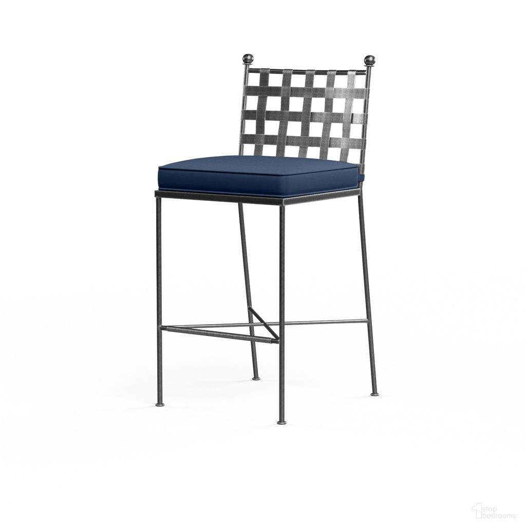 The appearance of Provence Barstool in Spectrum Indigo designed by Sunset West in the traditional interior design. This spectrum indigo piece of furniture was selected by 1StopBedrooms from Provence Collection to add a touch of cosiness and style into your home. Sku: SW3201-7B-48080. Material: Wrought Iron.