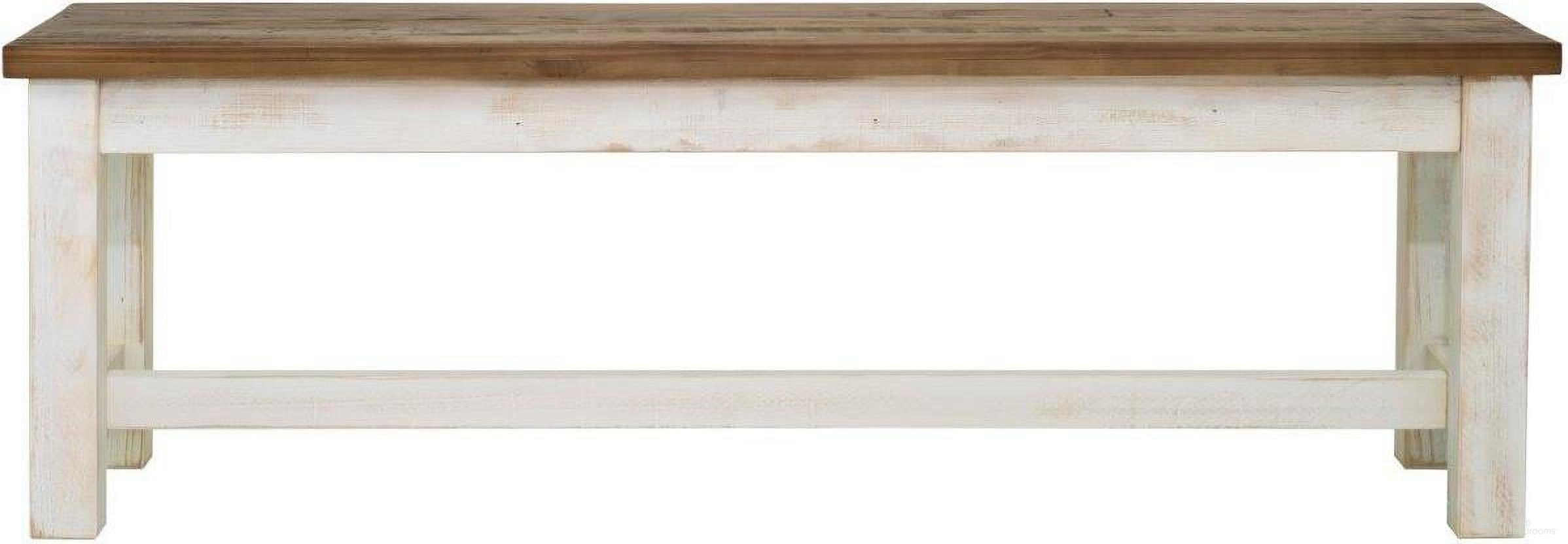 The appearance of Provence Bench designed by LH Imports in the country / farmhouse interior design. This white and brown piece of furniture  was selected by 1StopBedrooms from Provence Collection to add a touch of cosiness and style into your home. Sku: PVN016. Material: Pine.