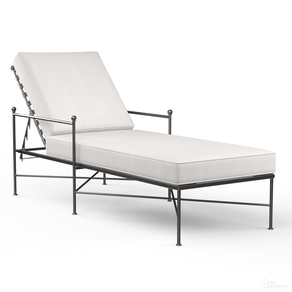 The appearance of Provence Chaise Lounge in Canvas White designed by Sunset West in the traditional interior design. This canvas white piece of furniture  was selected by 1StopBedrooms from Provence Collection to add a touch of cosiness and style into your home. Sku: SW3201-9-57003. Material: Wrought Iron.