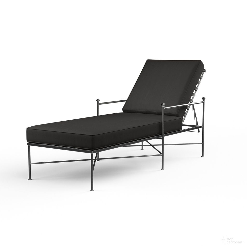 The appearance of Provence Chaise Lounge in Spectrum Carbon designed by Sunset West in the traditional interior design. This spectrum carbon piece of furniture was selected by 1StopBedrooms from Provence Collection to add a touch of cosiness and style into your home. Sku: SW3201-9-48085. Material: Wrought Iron.