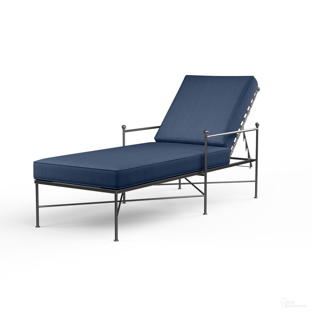 The appearance of Provence Chaise Lounge in Spectrum Indigo designed by Sunset West in the traditional interior design. This spectrum indigo piece of furniture was selected by 1StopBedrooms from Provence Collection to add a touch of cosiness and style into your home. Sku: SW3201-9-48080. Material: Wrought Iron.