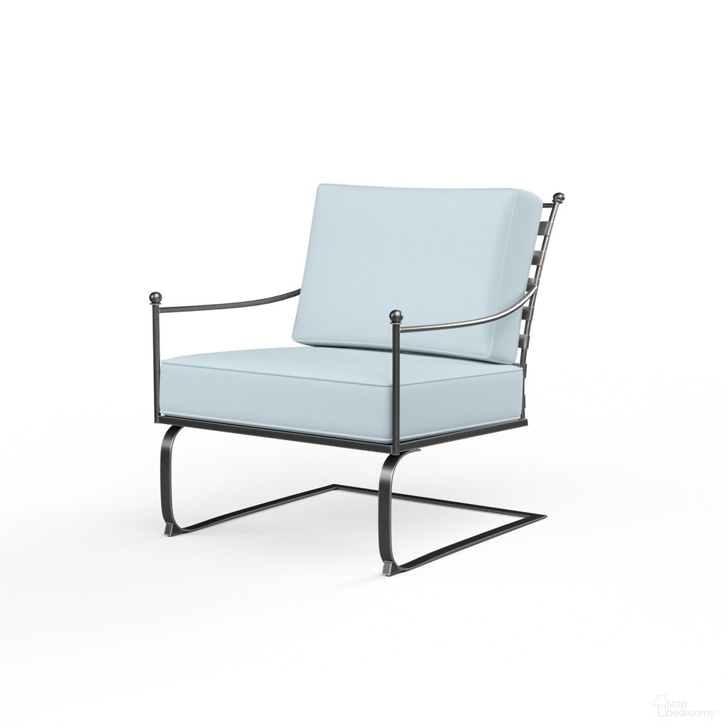 The appearance of Provence Club Rocker in Canvas Skyline designed by Sunset West in the traditional interior design. This canvas skyline piece of furniture  was selected by 1StopBedrooms from Provence Collection to add a touch of cosiness and style into your home. Sku: SW3201-21R-14091. Material: Wrought Iron.
