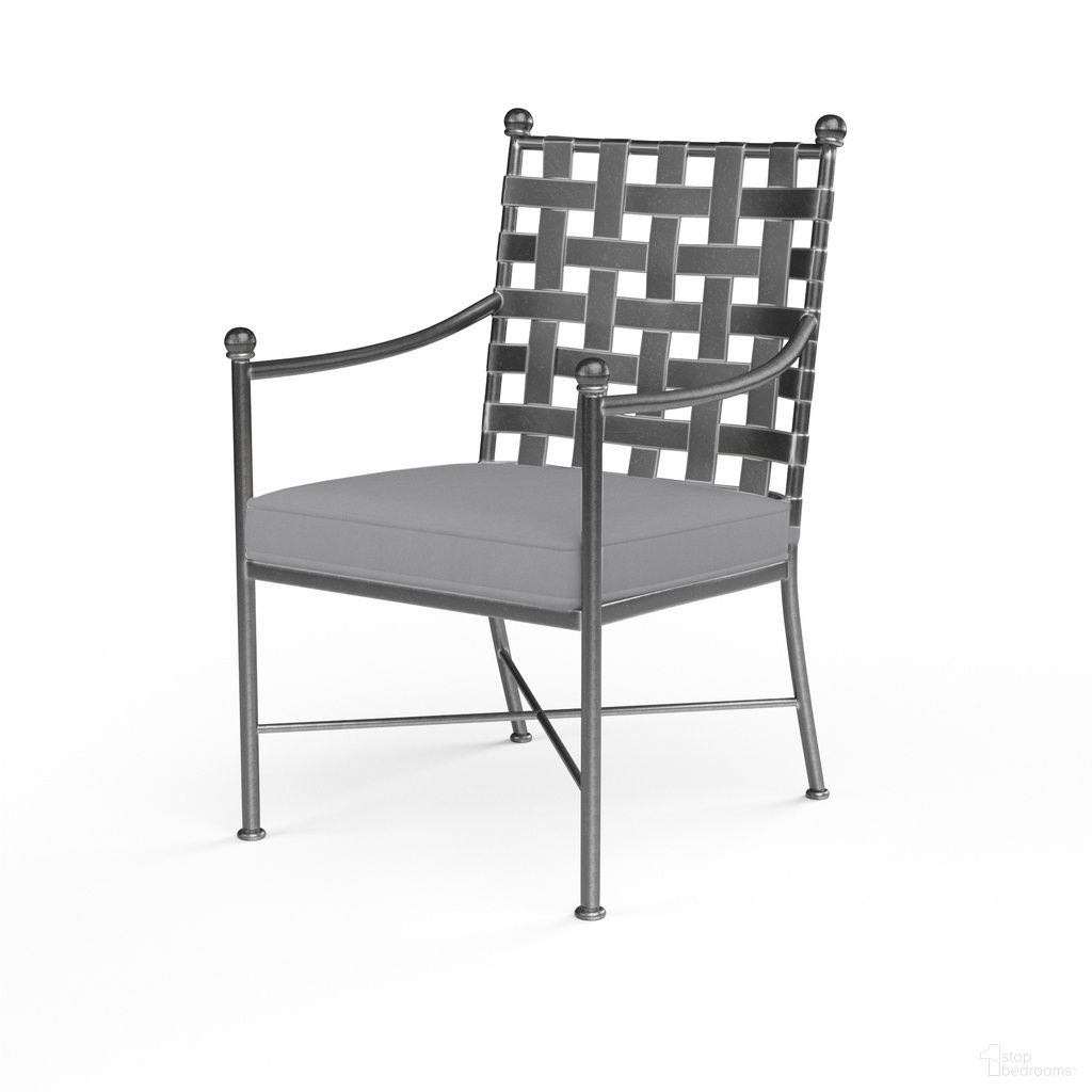 The appearance of Provence Dining Chair in Canvas Granite designed by Sunset West in the traditional interior design. This canvas granite piece of furniture was selected by 1StopBedrooms from Provence Collection to add a touch of cosiness and style into your home. Sku: SW3201-1-5402. Material: Wrought Iron.
