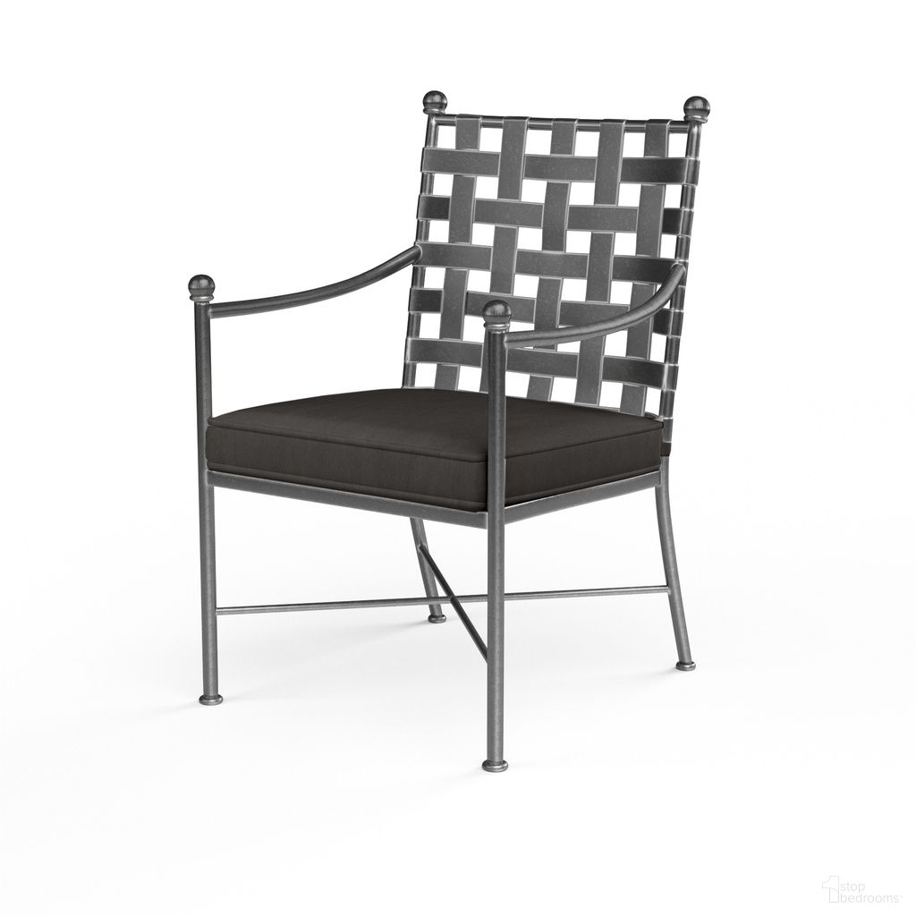 The appearance of Provence Dining Chair in Spectrum Carbon designed by Sunset West in the traditional interior design. This spectrum carbon piece of furniture was selected by 1StopBedrooms from Provence Collection to add a touch of cosiness and style into your home. Sku: SW3201-1-48085. Material: Wrought Iron.