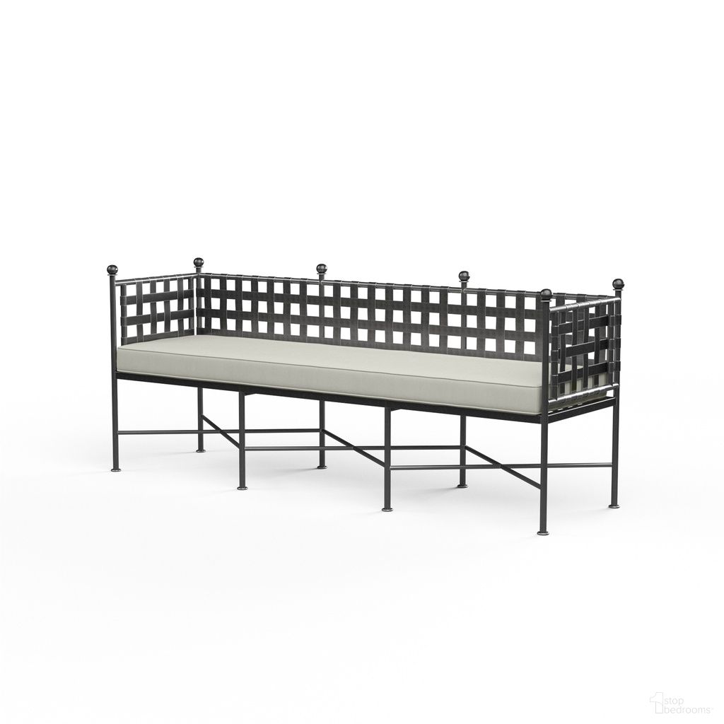 The appearance of Provence Garden Bench in Canvas Granite designed by Sunset West in the traditional interior design. This canvas granite piece of furniture  was selected by 1StopBedrooms from Provence Collection to add a touch of cosiness and style into your home. Sku: SW3201-BNCH-5402. Material: Wrought Iron.