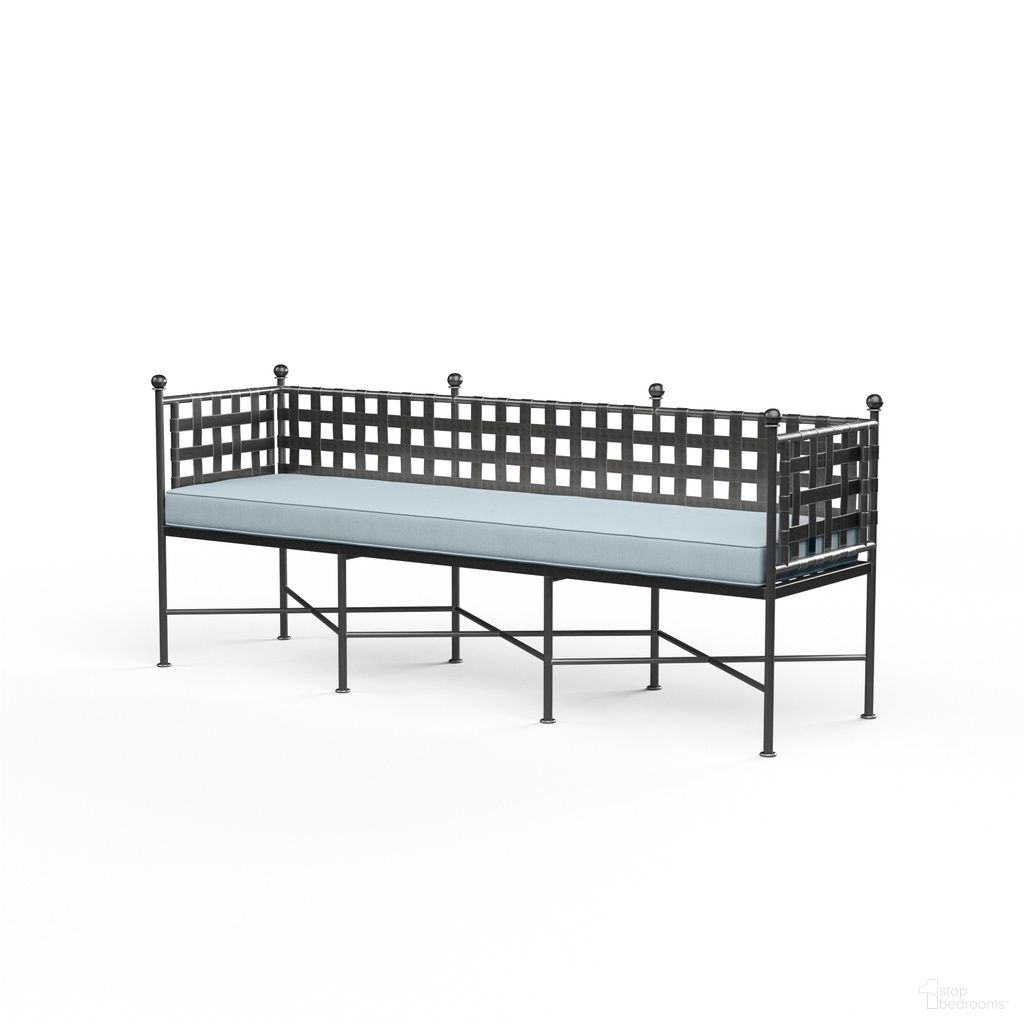 The appearance of Provence Garden Bench in Canvas Skyline designed by Sunset West in the traditional interior design. This canvas skyline piece of furniture  was selected by 1StopBedrooms from Provence Collection to add a touch of cosiness and style into your home. Sku: SW3201-BNCH-14091. Material: Wrought Iron.