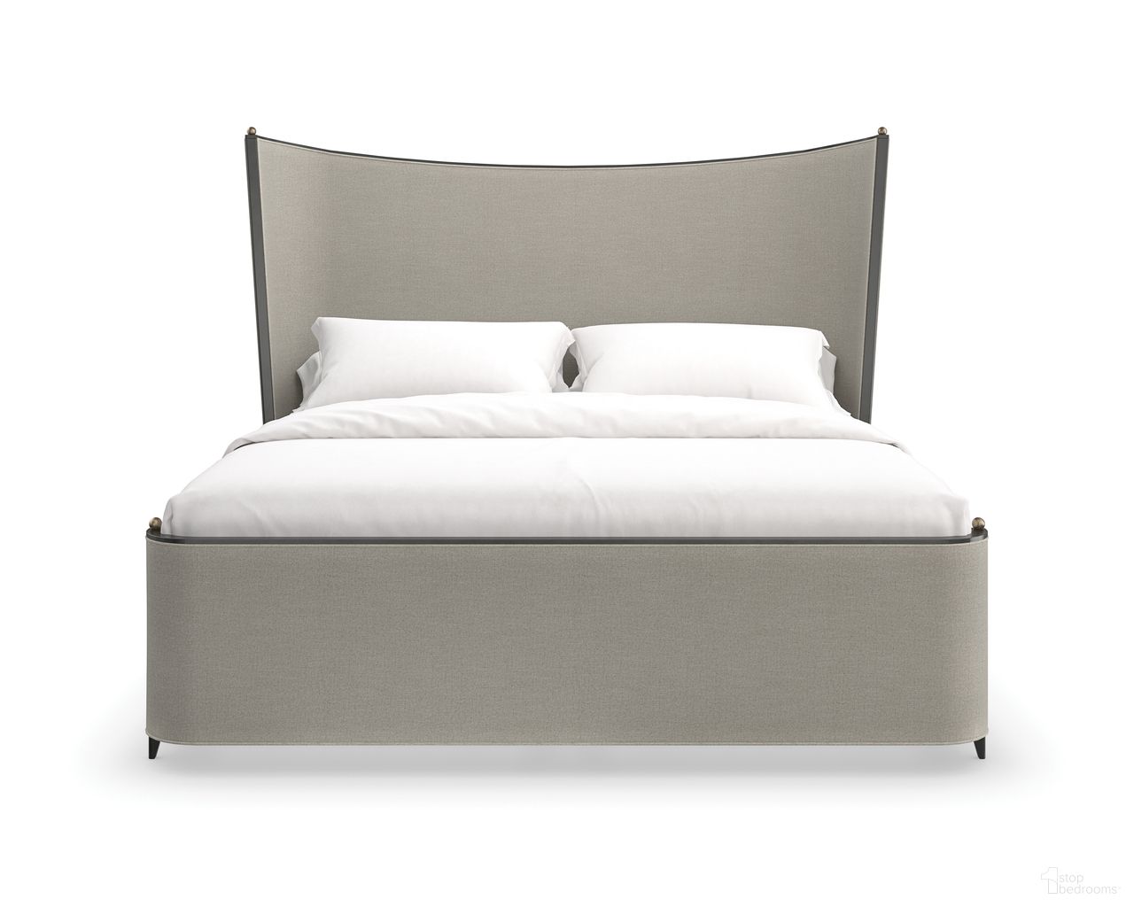 The appearance of Provence King Upholstered Bed In Gray designed by Caracole in the transitional interior design. This gray piece of furniture  was selected by 1StopBedrooms from Provence Collection to add a touch of cosiness and style into your home. Sku: CLA-023-122F;CLA-023-122H;CLA-023-122R. Bed Size: King. Material: Hardwood. Bed Type: Upholstered Bed.