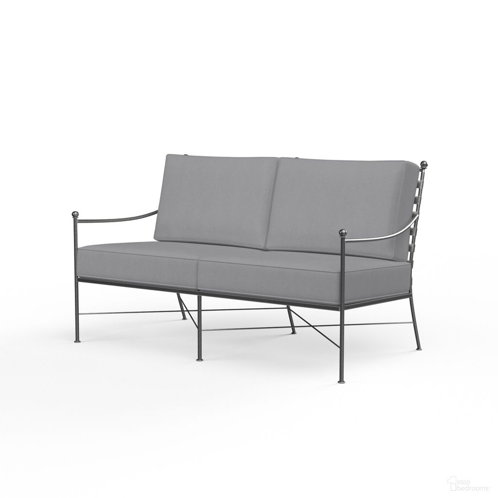 The appearance of Provence Loveseat in Canvas Granite designed by Sunset West in the traditional interior design. This canvas granite piece of furniture  was selected by 1StopBedrooms from Provence Collection to add a touch of cosiness and style into your home. Sku: SW3201-22-5402. Material: Wrought Iron.