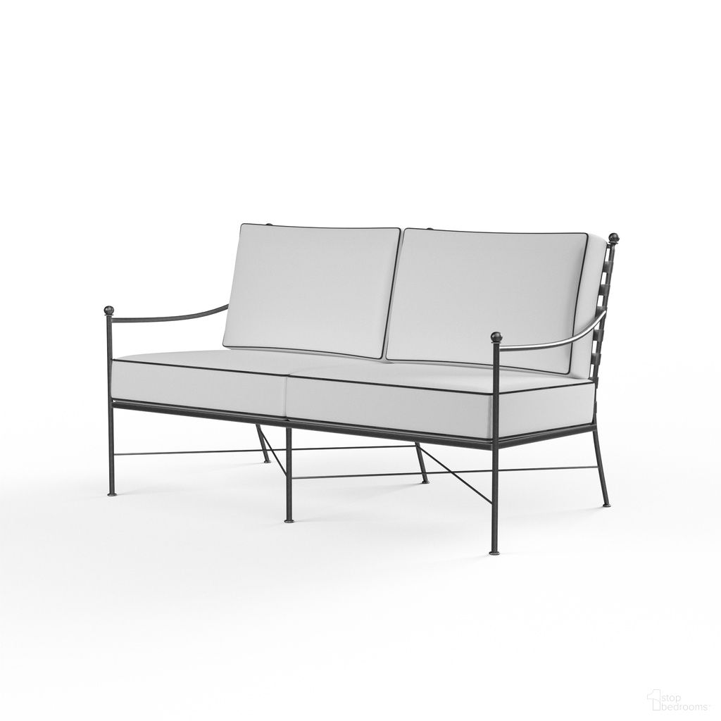 The appearance of Provence Loveseat in Canvas Natural designed by Sunset West in the traditional interior design. This canvas natural piece of furniture was selected by 1StopBedrooms from Provence Collection to add a touch of cosiness and style into your home. Sku: SW3201-22-5404. Material: Wrought Iron.