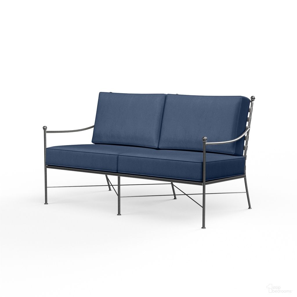 The appearance of Provence Loveseat in Spectrum Indigo designed by Sunset West in the traditional interior design. This spectrum indigo piece of furniture was selected by 1StopBedrooms from Provence Collection to add a touch of cosiness and style into your home. Sku: SW3201-22-48080. Material: Wrought Iron.