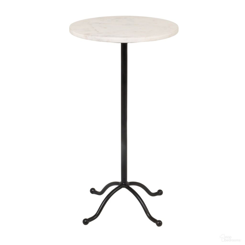 The appearance of Provence Marble Top Metal Pedestal Side Table In Black designed by Rowena Interiors in the traditional interior design. This black piece of furniture  was selected by 1StopBedrooms from Provence Collection to add a touch of cosiness and style into your home. Sku: EC2225. Material: Iron.