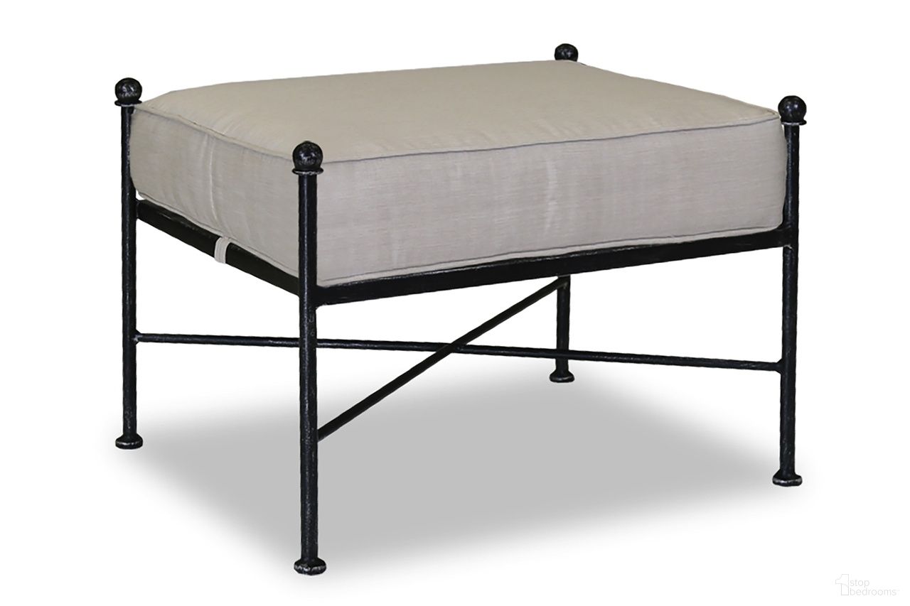 Provence Ottoman in Canvas Flax