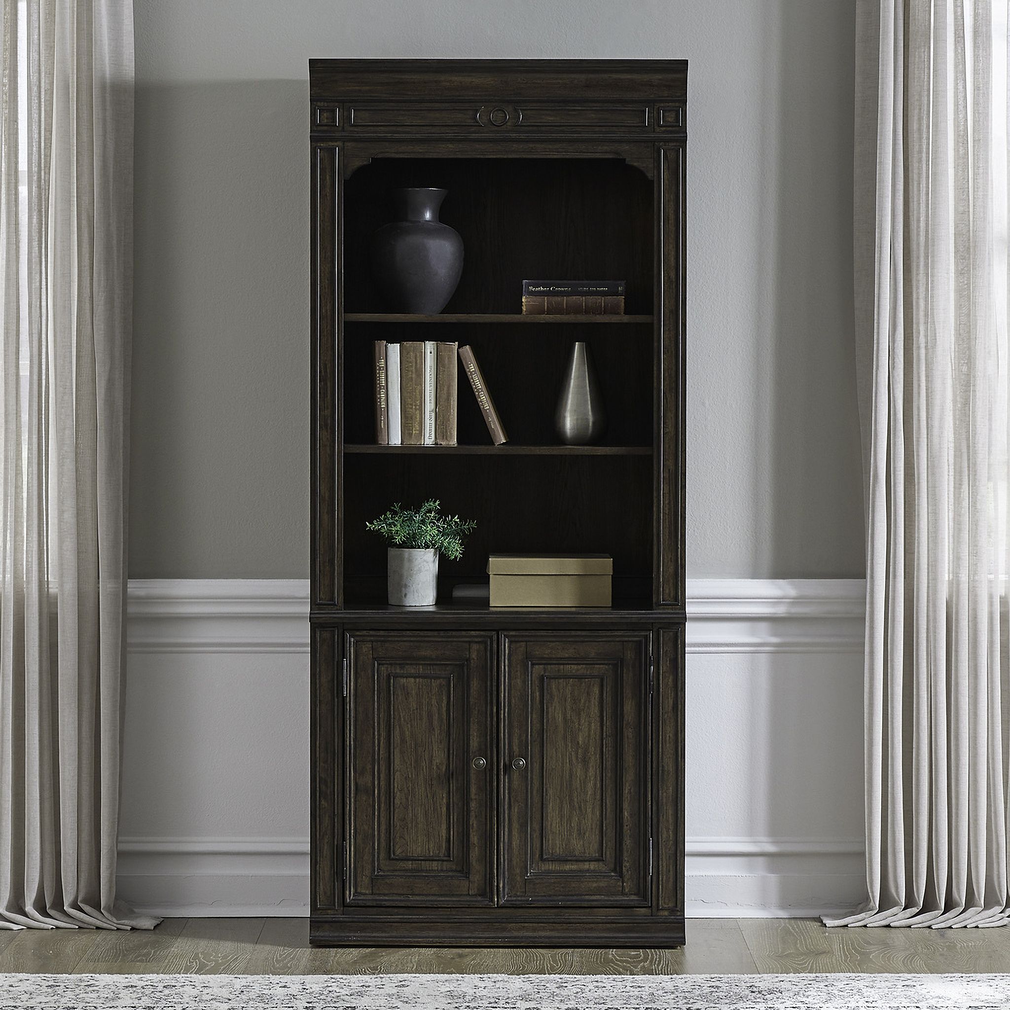The appearance of Provence Park Bunching Bookcase In Chateau designed by Liberty in the traditional interior design. This chateau piece of furniture  was selected by 1StopBedrooms from Provence Park Collection to add a touch of cosiness and style into your home. Sku: 765-HO201. Material: Solid Rubberwood.