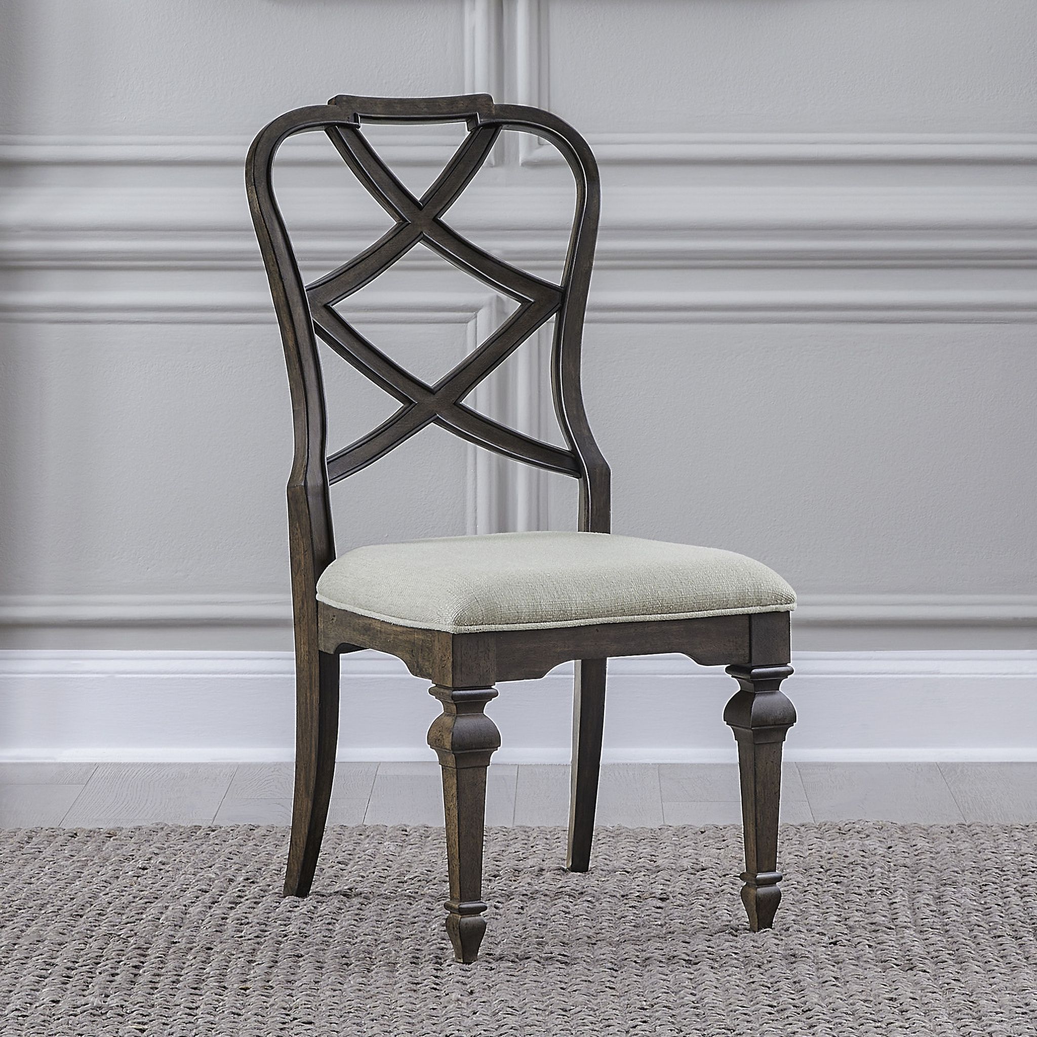 The appearance of Provence Park Wood Back Side Chair Set of 2 In Chateau designed by Liberty in the traditional interior design. This chateau piece of furniture was selected by 1StopBedrooms from Provence Park Collection to add a touch of cosiness and style into your home. Sku: 765-C2501S. Material: Solid Rubberwood. Chair Type: Side Chair.