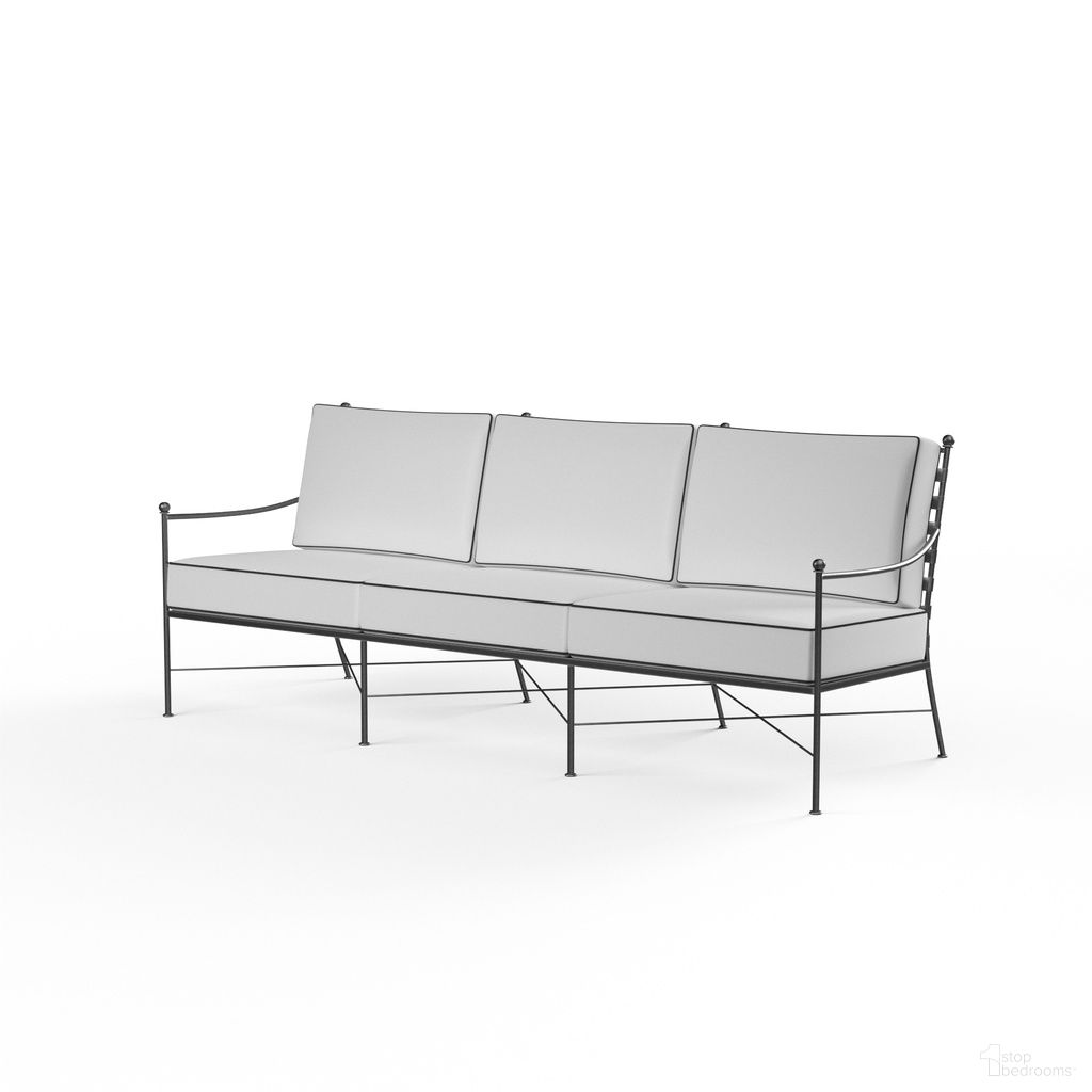 The appearance of Provence Sofa in Canvas Natural designed by Sunset West in the traditional interior design. This canvas natural piece of furniture was selected by 1StopBedrooms from Provence Collection to add a touch of cosiness and style into your home. Sku: SW3201-23-5404. Material: Wrought Iron.