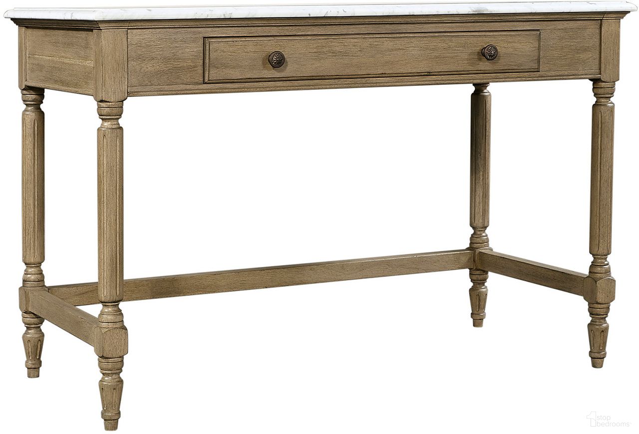 The appearance of Provence Writing Desk With Marble Top In Light Brown designed by Aspenhome in the traditional interior design. This light brown piece of furniture was selected by 1StopBedrooms from Provence Collection to add a touch of cosiness and style into your home. Sku: I222-348WD. Material: Wood.
