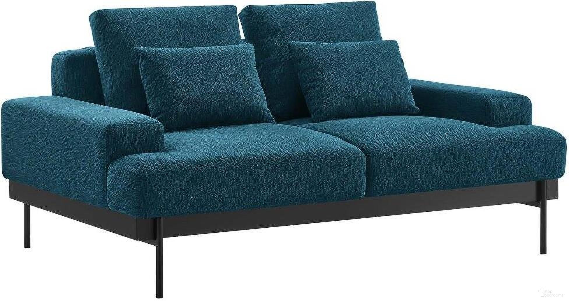The appearance of Proximity Azure Upholstered Fabric Loveseat designed by Modway in the modern / contemporary interior design. This azure piece of furniture was selected by 1StopBedrooms from Proximity Collection to add a touch of cosiness and style into your home. Sku: EEI-6215-AZU. Material: Polyester.