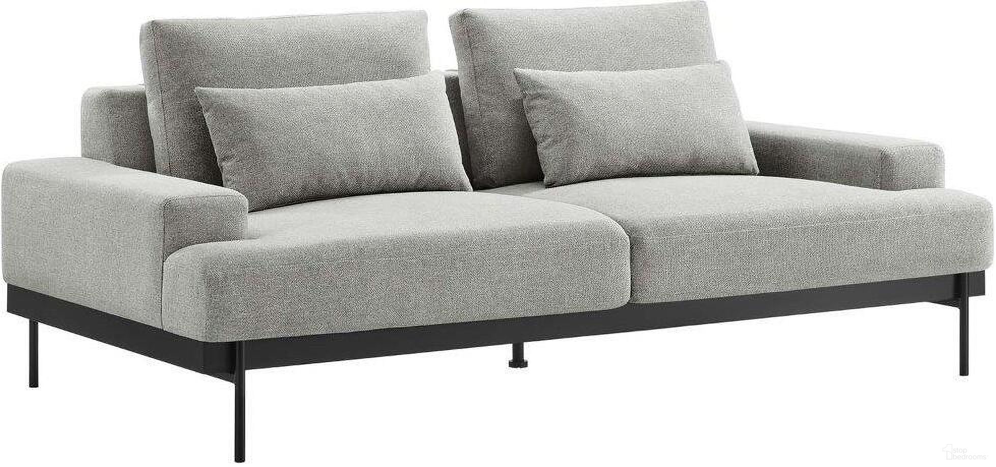 The appearance of Proximity Light Gray Upholstered Fabric Sofa designed by Modway in the modern / contemporary interior design. This light gray piece of furniture  was selected by 1StopBedrooms from Proximity Collection to add a touch of cosiness and style into your home. Sku: EEI-6214-LGR. Material: Wood.