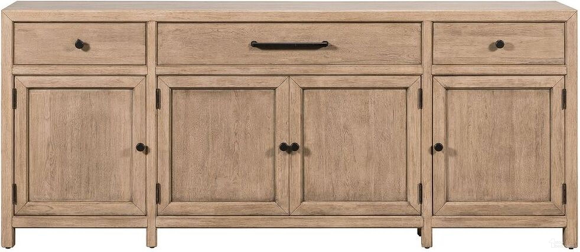 The appearance of Proximity Place 82 Inch TV Console In Barley Buff designed by Liberty in the transitional interior design. This barley buff piece of furniture  was selected by 1StopBedrooms from Proximity Place Collection to add a touch of cosiness and style into your home. Sku: 780-TV82. Material: Solid Rubberwood.