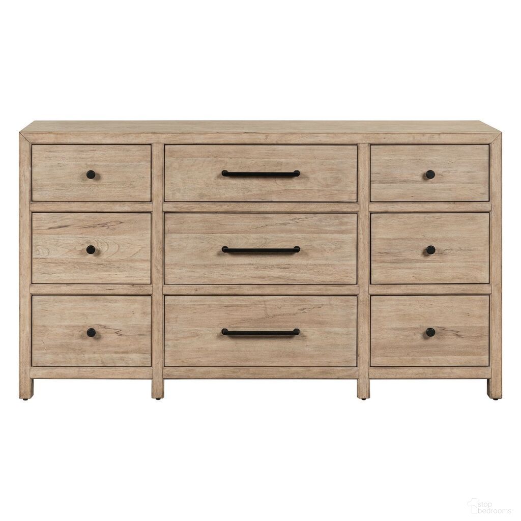 The appearance of Proximity Place 9 Drawer Dresser In Barley Buff designed by Liberty in the transitional interior design. This barley buff piece of furniture was selected by 1StopBedrooms from Proximity Place Collection to add a touch of cosiness and style into your home. Sku: 780-BR31. Material: Solid Rubberwood.