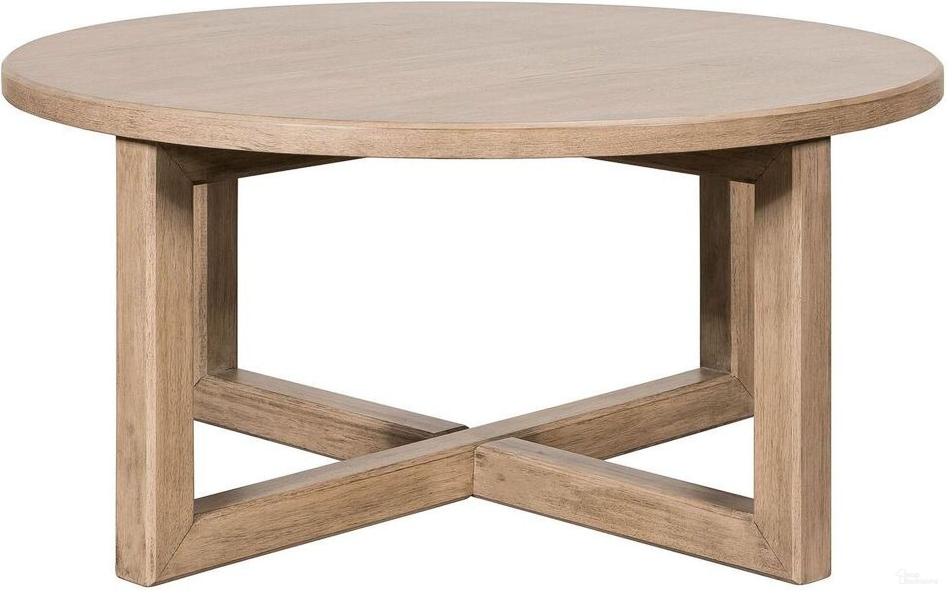 The appearance of Proximity Place Round Cocktail Table In Barley Buff designed by Liberty in the transitional interior design. This barley buff piece of furniture  was selected by 1StopBedrooms from Proximity Place Collection to add a touch of cosiness and style into your home. Sku: 780-OT1011. Material: Solid Rubberwood.